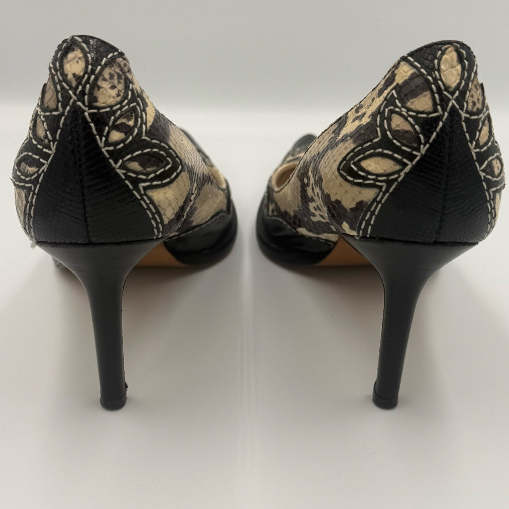 Vintage Christian Dior Python Western Pumps