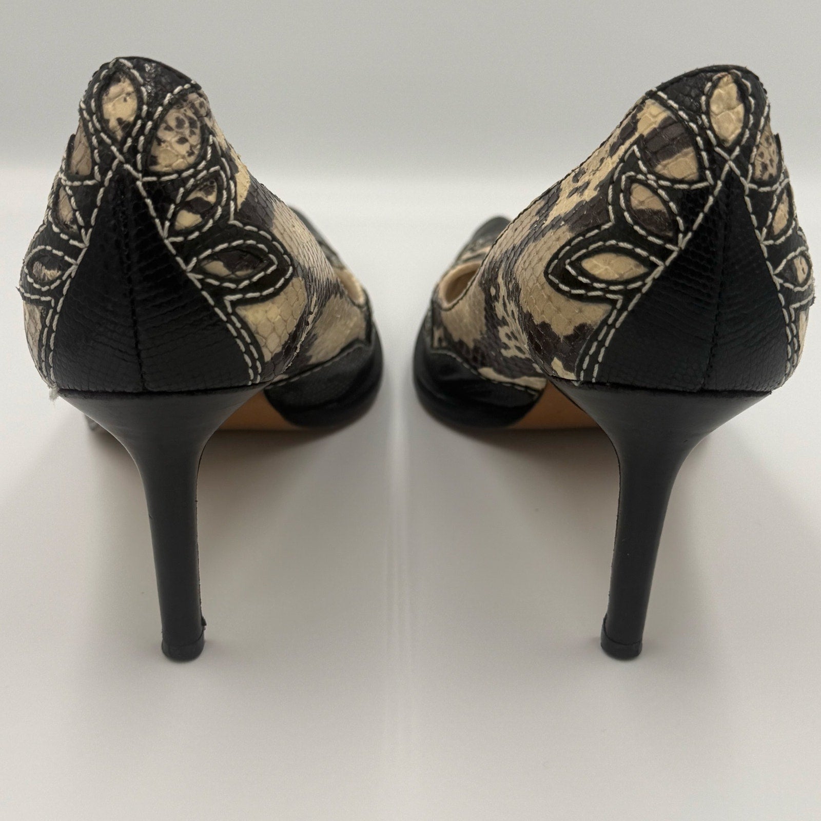 Vintage Christian Dior Python Western Pumps