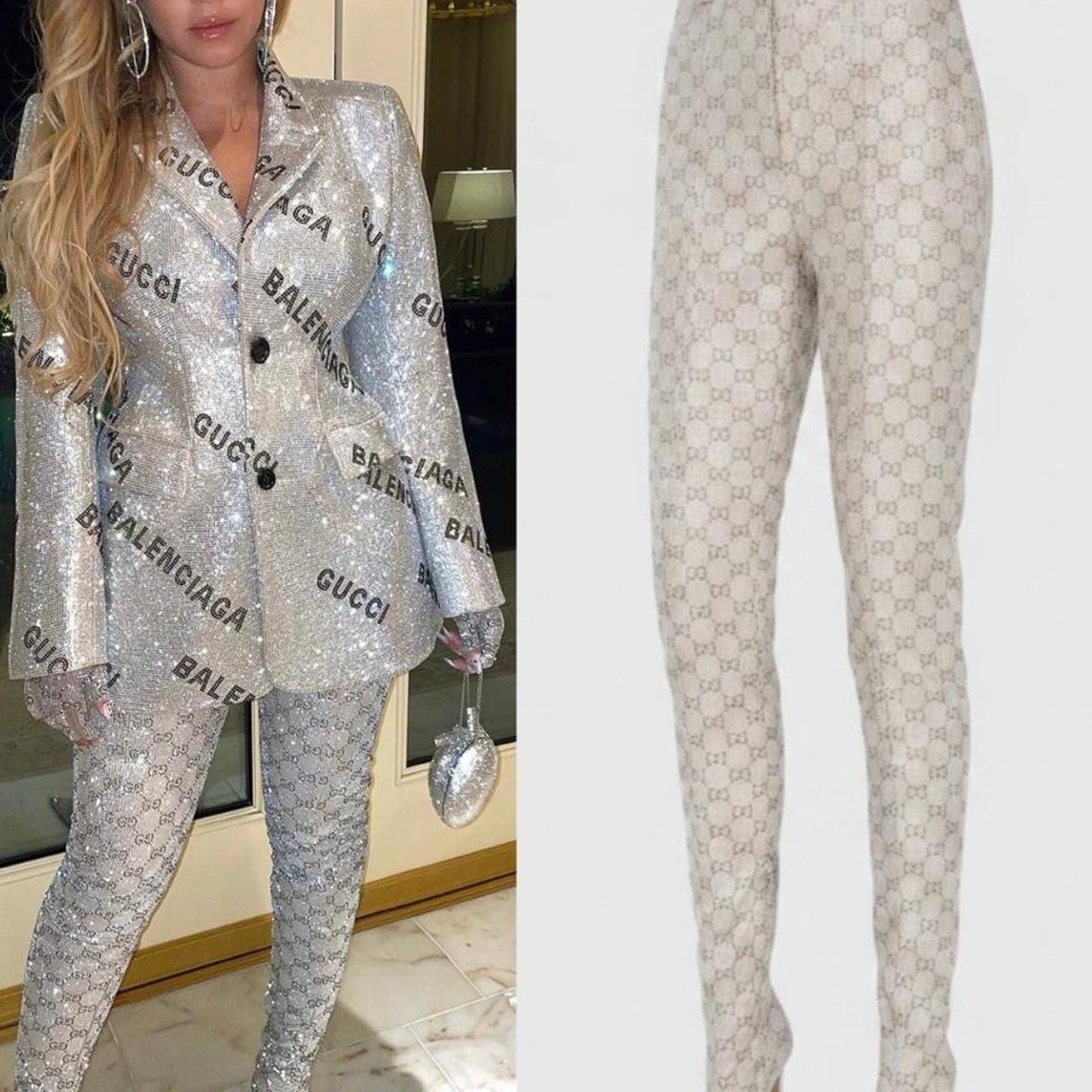 Gucci x Balenciaga Crystal GG Pantalegging heels x Project Hacker