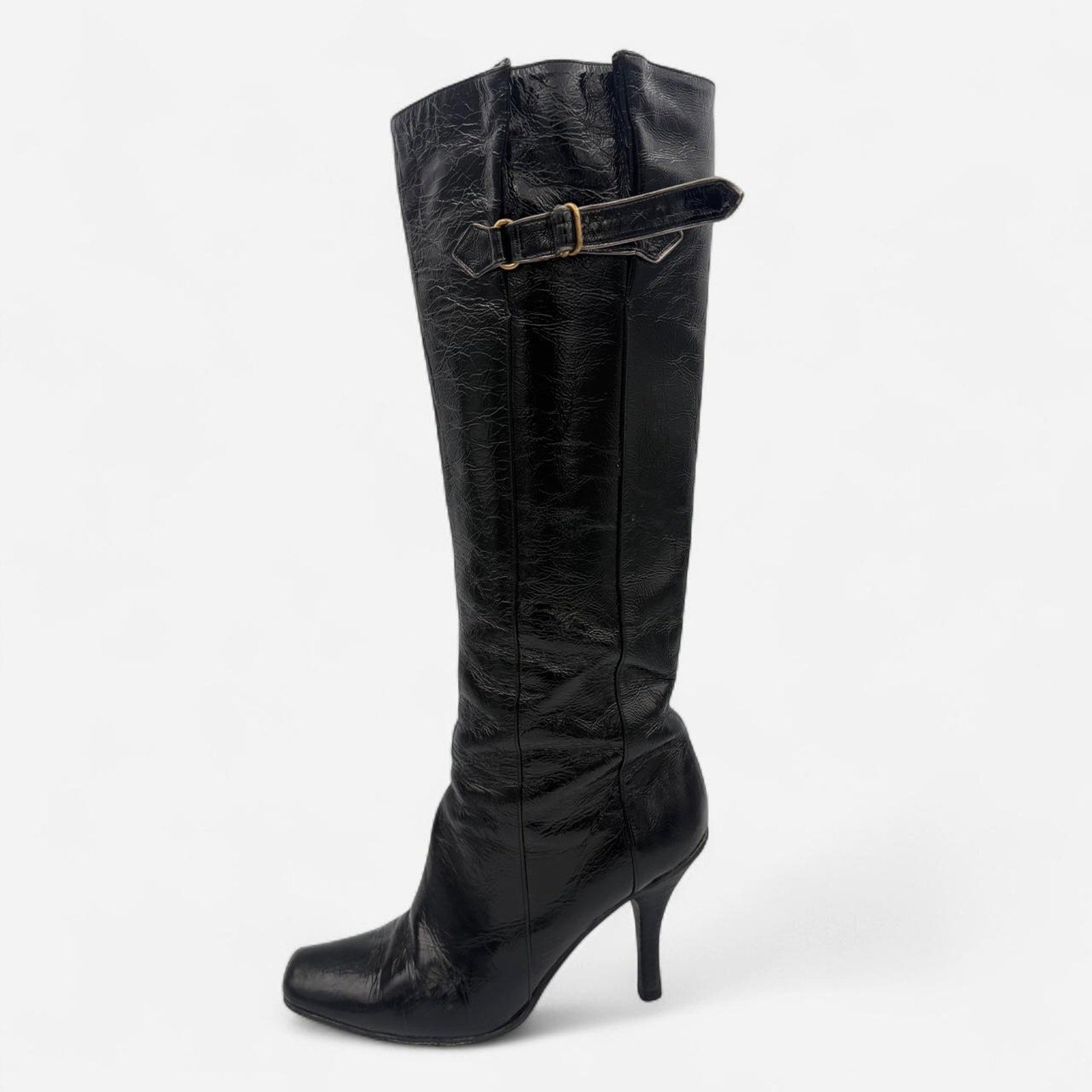 Vintage Jimmy Choo Patent Knee High Leather Boots