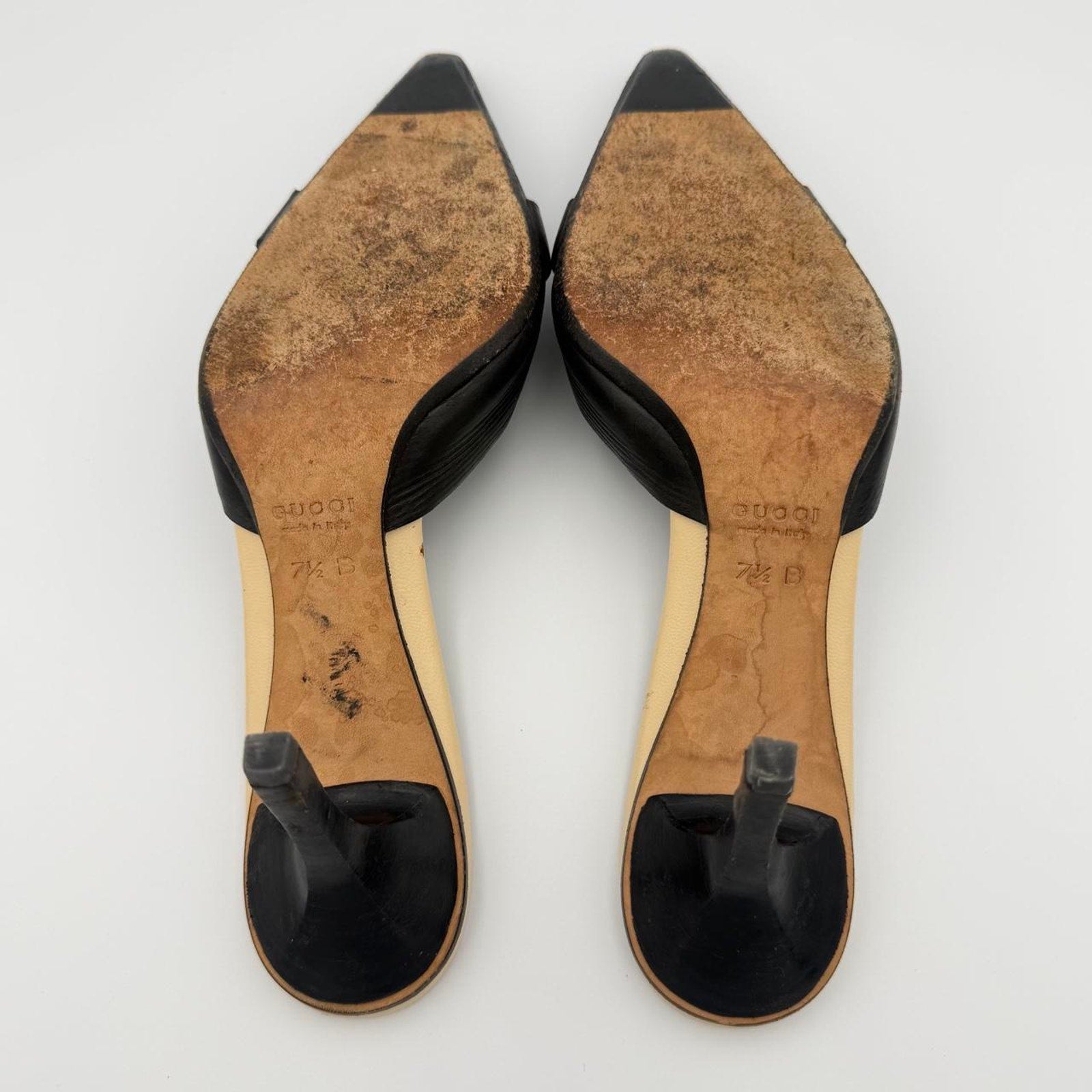 Vintage Gucci Python Pointed Toe Mules Tom Ford Era