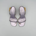 Gucci Tom Ford Era Lavender Gold Tiger Head Slingback Sandal Size 6