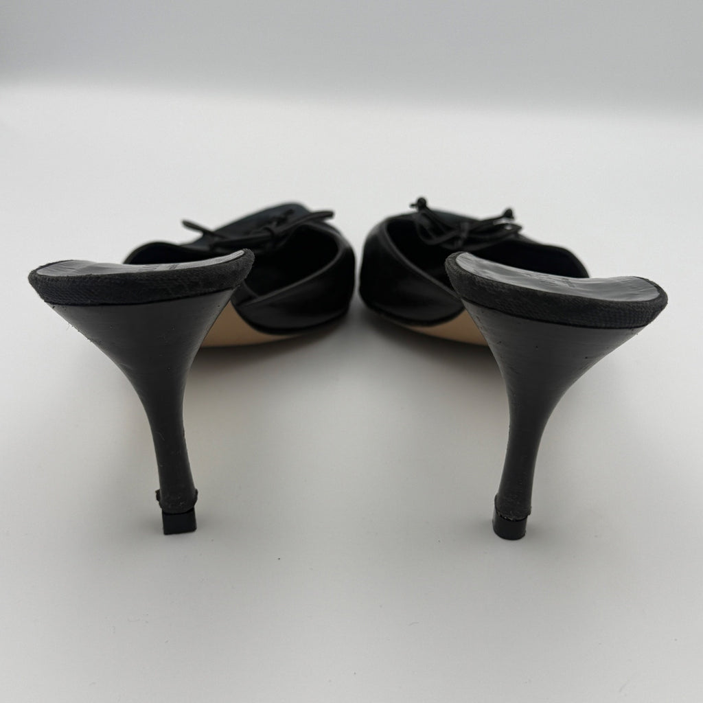 Vintage Gucci Pointed Toe GG Monogram Mules Size 9B