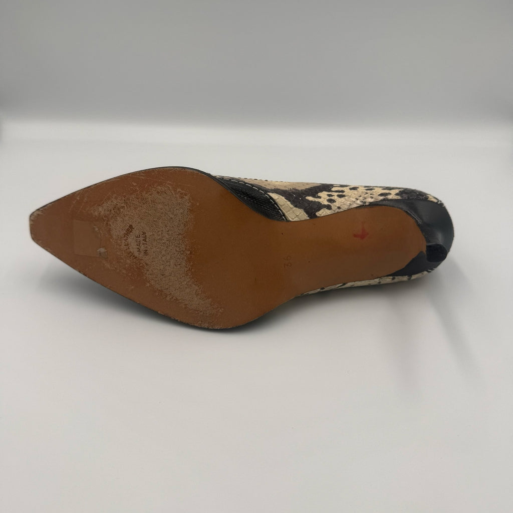 Vintage Christian Dior Python Western Pumps