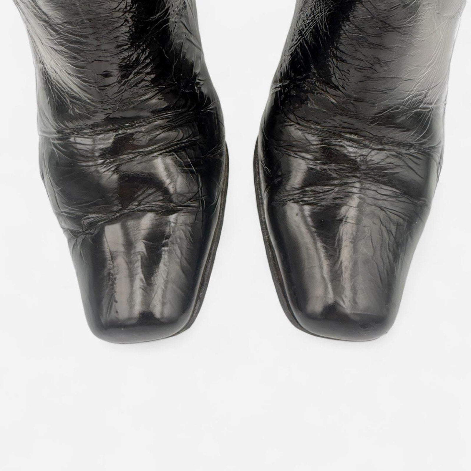 Vintage Jimmy Choo Patent Knee High Leather Boots