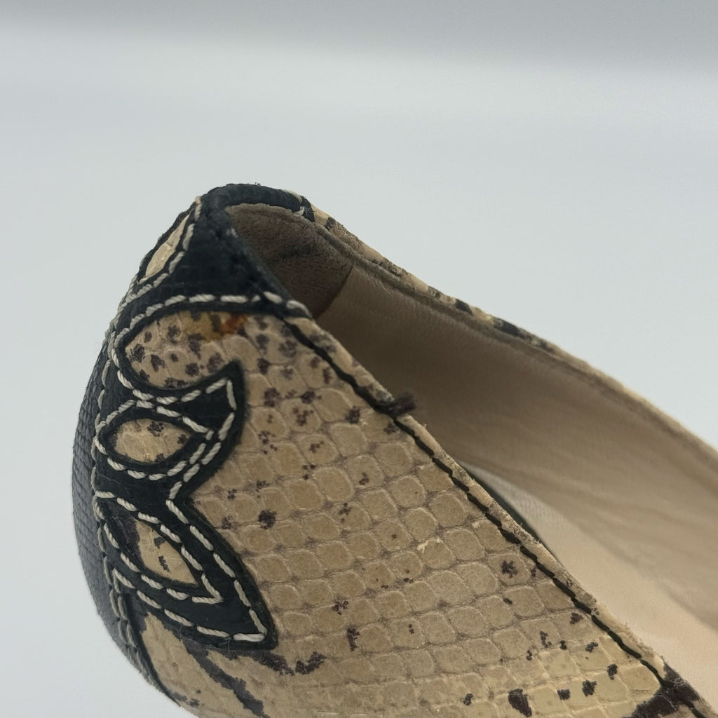 Vintage Christian Dior Python Western Pumps