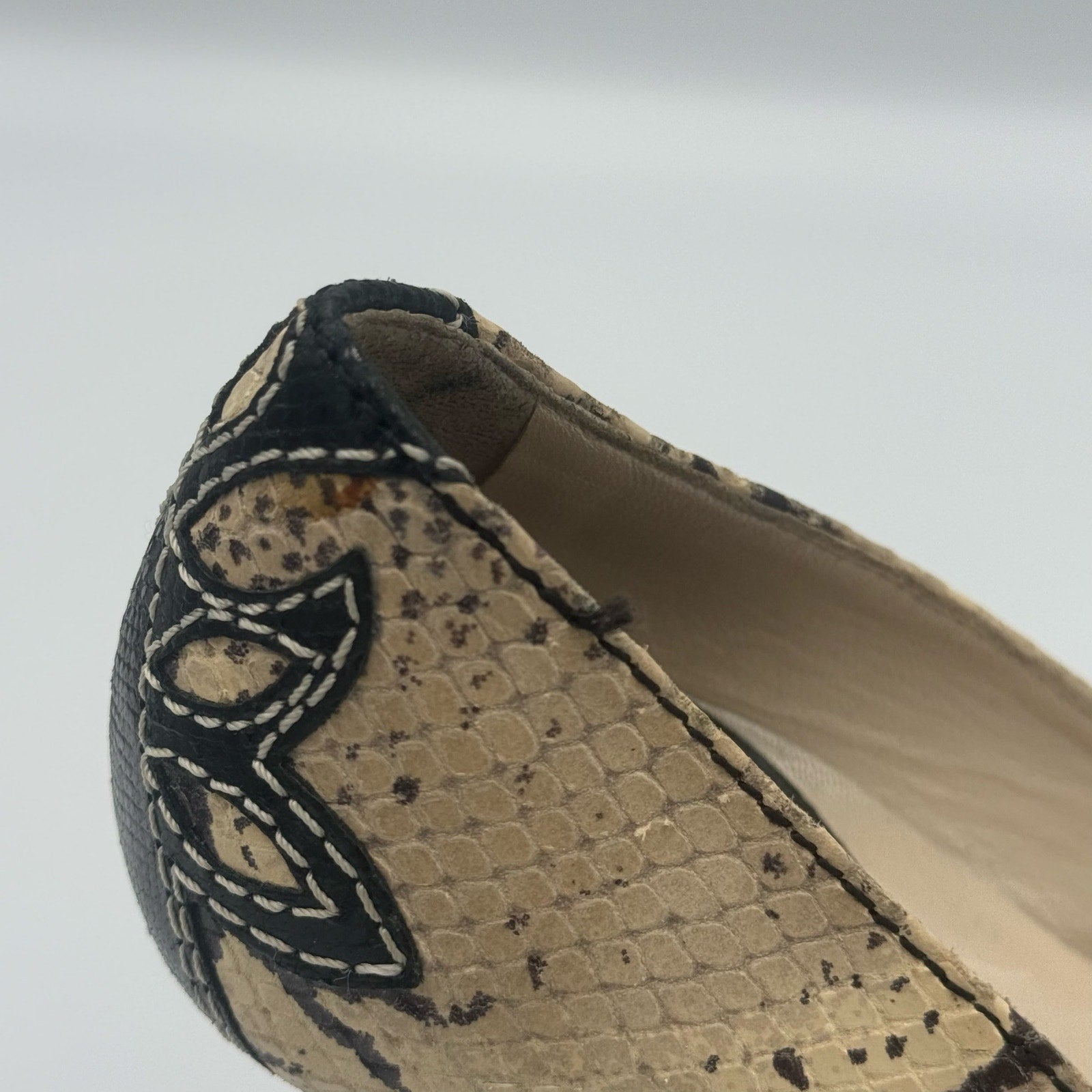 Vintage Christian Dior Python Western Pumps
